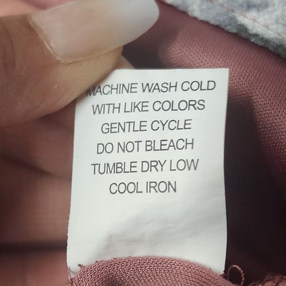 MOA MOA Mauve Floral Blouse M Off Shoulder 3/4 Sleeve Tunic Top Lined‎ - Picture 11 of 14